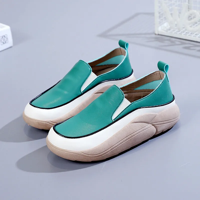 🔥Clearance Sale Alert:  Women Thick Sole Shoes - Apricot, Green, White / US Size: 4.5-8