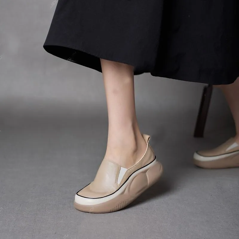 🔥Clearance Sale Alert:  Women Thick Sole Shoes - Apricot, Green, White / US Size: 4.5-8