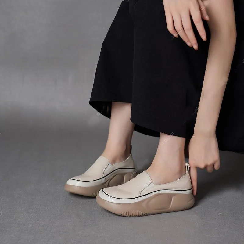🔥Clearance Sale Alert:  Women Thick Sole Shoes - Apricot, Green, White / US Size: 4.5-8