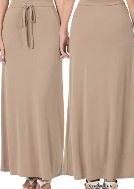 Comfy & Relaxed Maxi Skirt-Ash Mocha