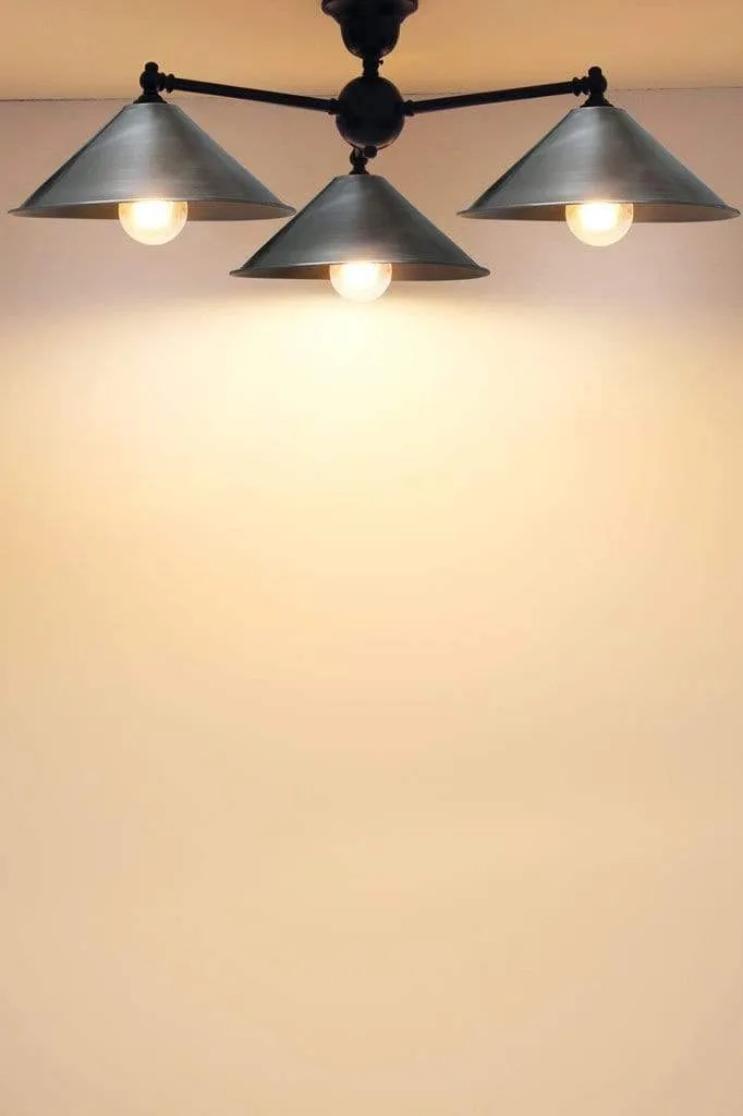 Cone 3 Arm Ceiling Light