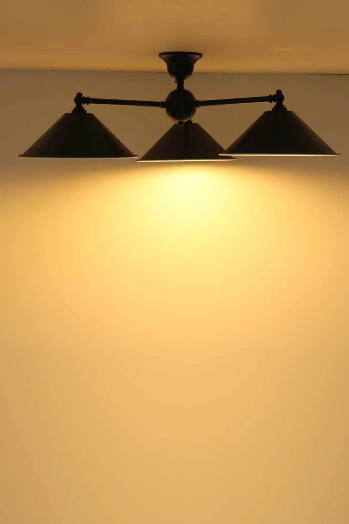 Cone 3 Arm Ceiling Light