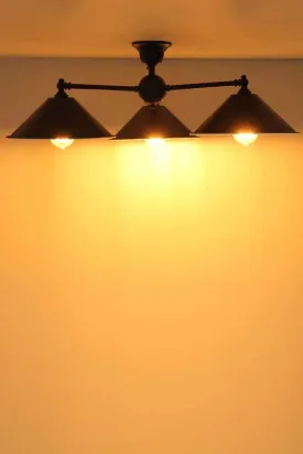 Cone 3 Arm Ceiling Light