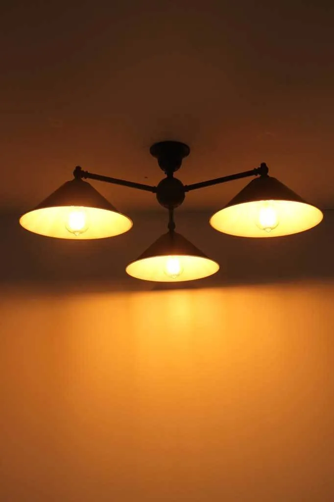 Cone 3 Arm Ceiling Light