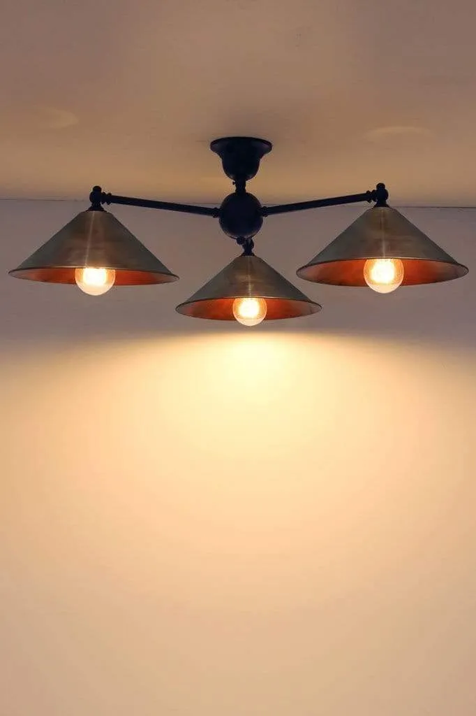 Cone 3 Arm Ceiling Light