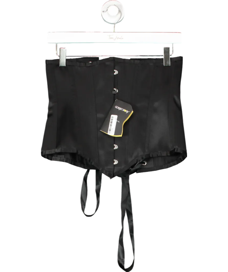 Corset Story Black Underbust Waist Taming Corset UK 12