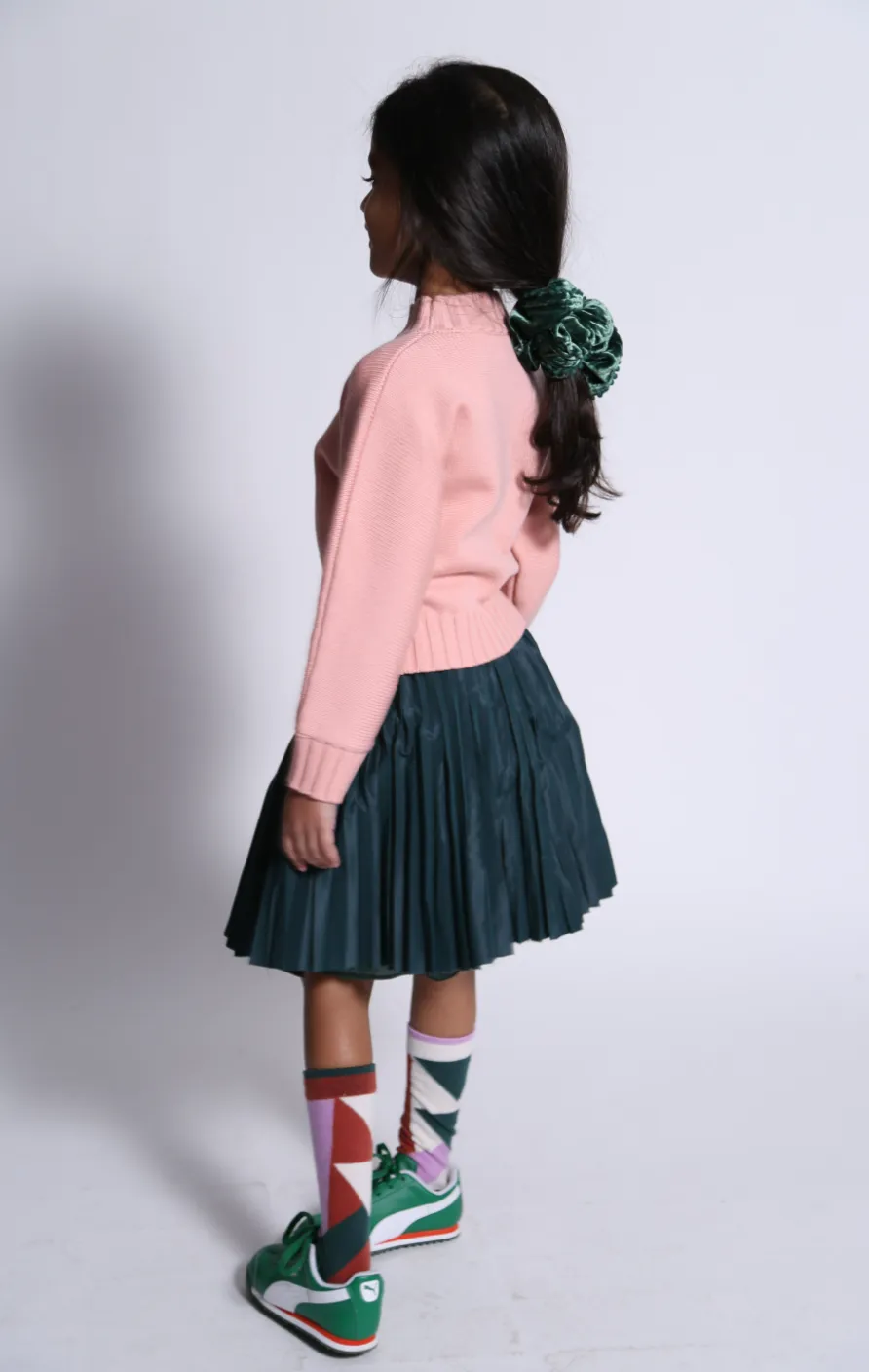 CRUSH PLEATED TWIRL SKIRT