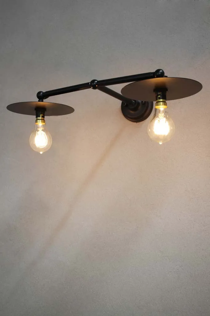 Disc Double Swivel Arm Wall Light