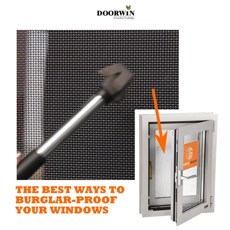 Doorwin 2021Australia and USA hot sale modern design aluminum casement window triple glazing configuration tilt and turn windows