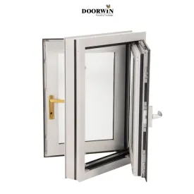 Doorwin 2021Australia and USA hot sale modern design aluminum casement window triple glazing configuration tilt and turn windows