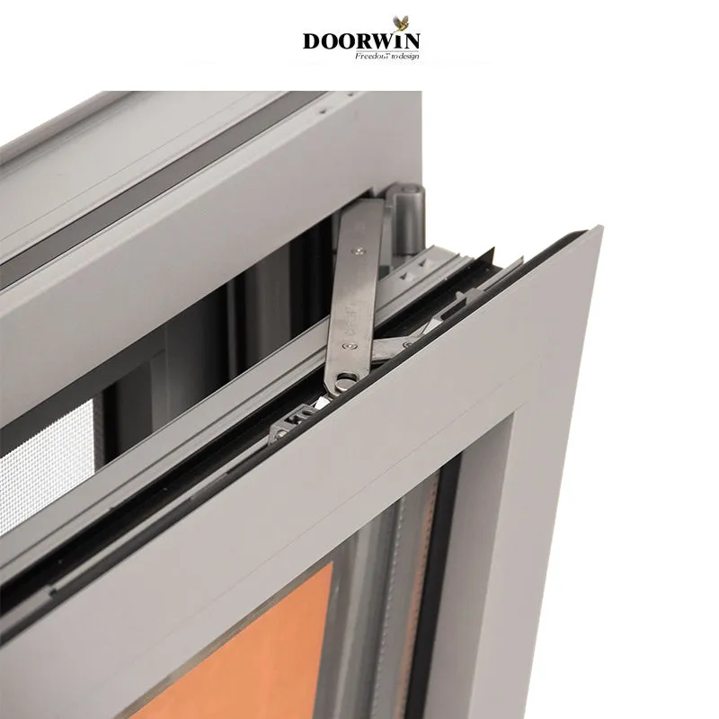 Doorwin 2021Australia and USA hot sale modern design aluminum casement window triple glazing configuration tilt and turn windows