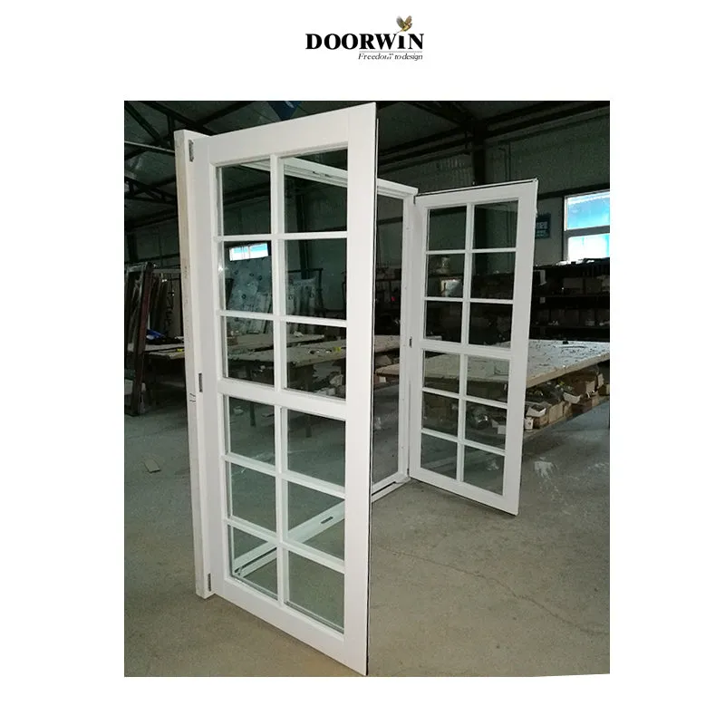 Doorwin 2021cedar australia hardware wood french grill multiple panels new style hot sale latest design wood casement window