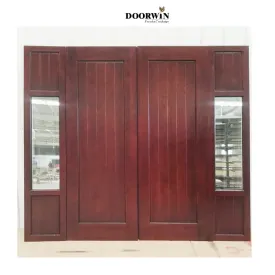 Doorwin 2021China certified supplier Paterson exterior solid wood doors for home front sale homes