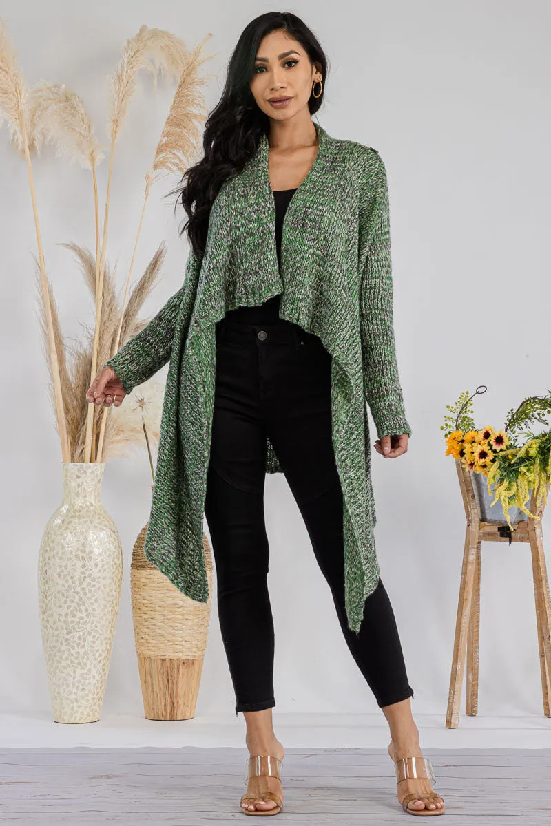 EW028 - High Low Asymmetrical Cardigan
