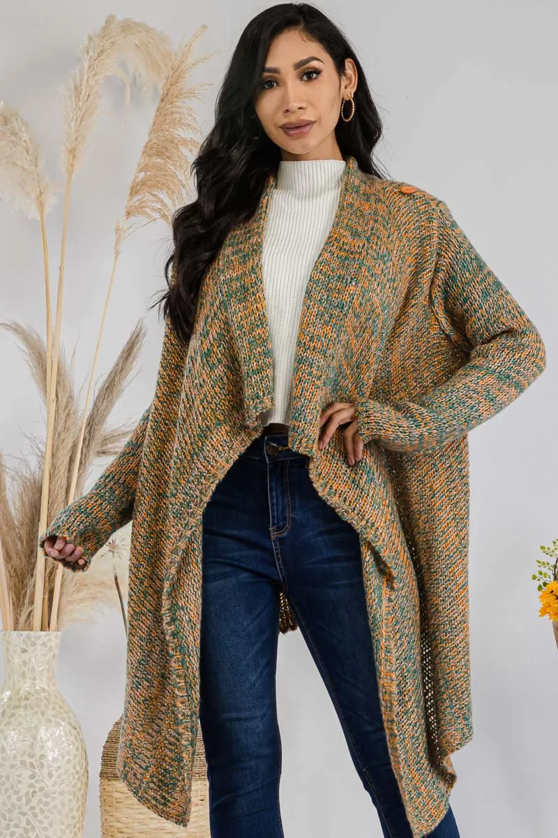 EW028 - High Low Asymmetrical Cardigan