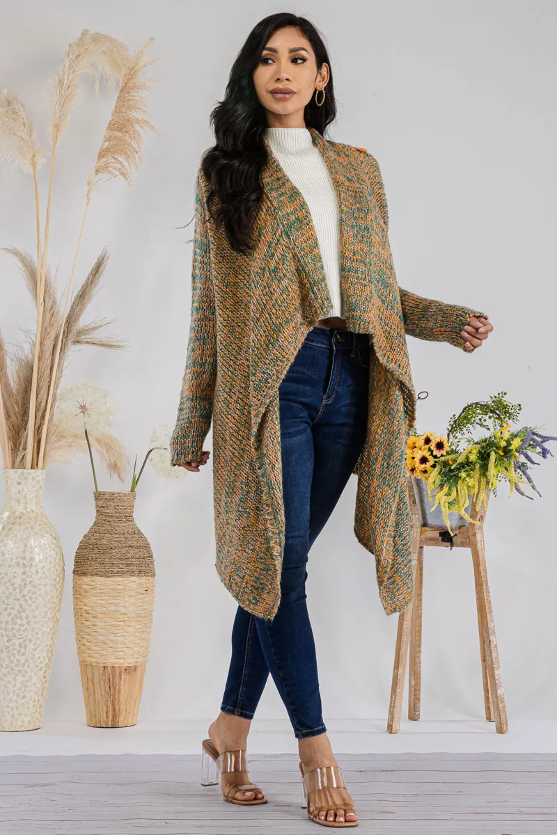 EW028 - High Low Asymmetrical Cardigan