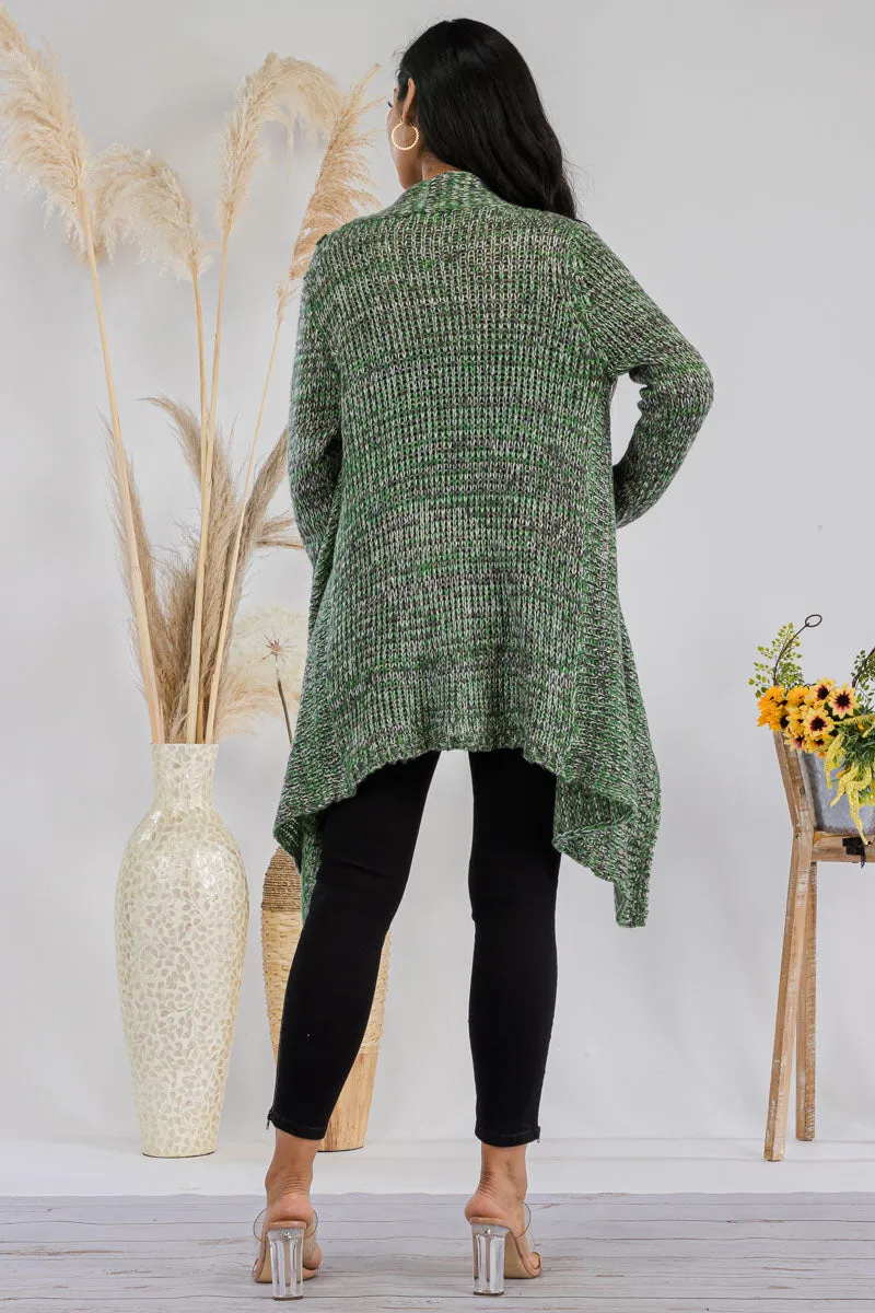 EW028 - High Low Asymmetrical Cardigan