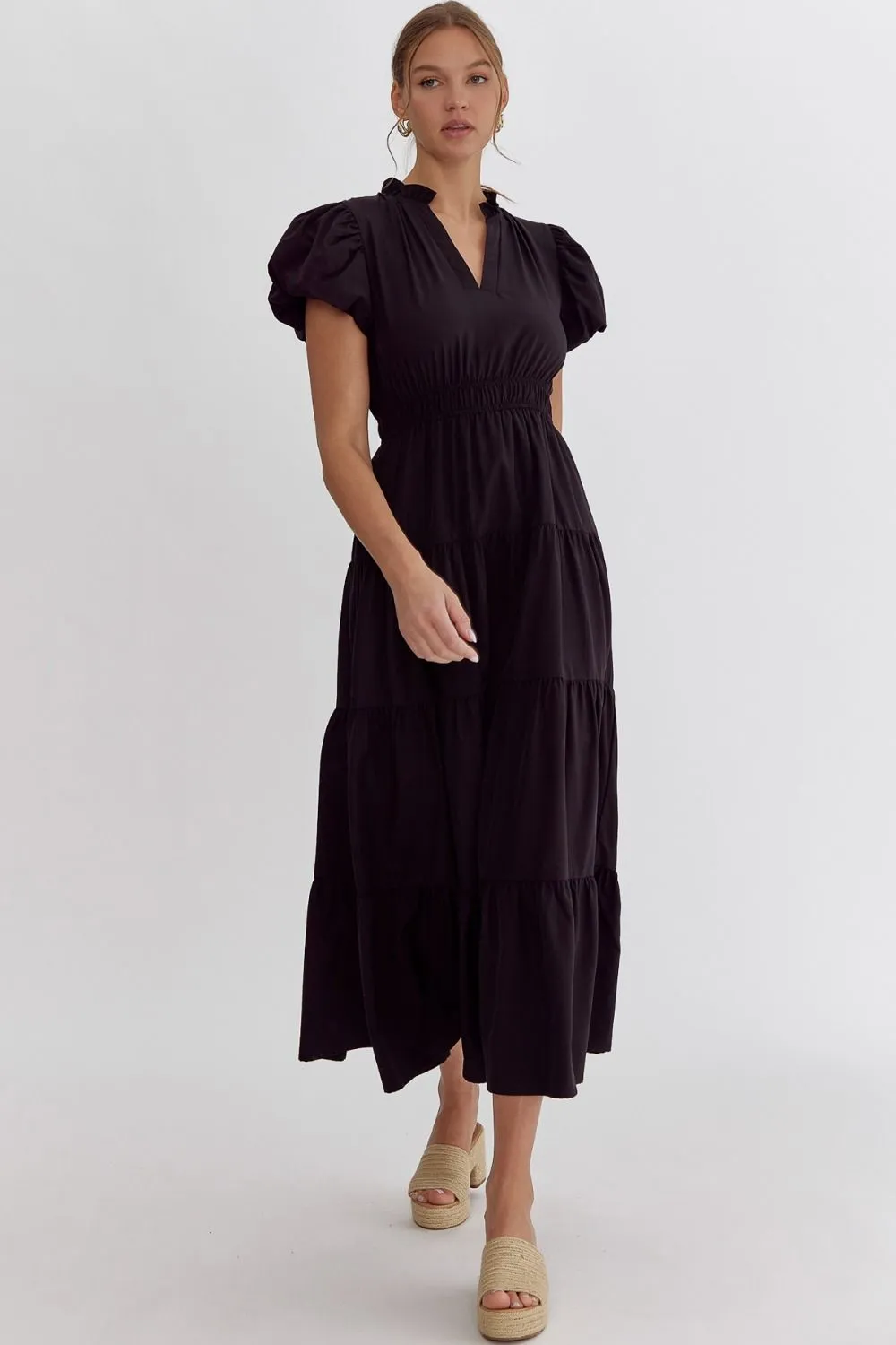 Fall Inspiration Black Maxi Dress