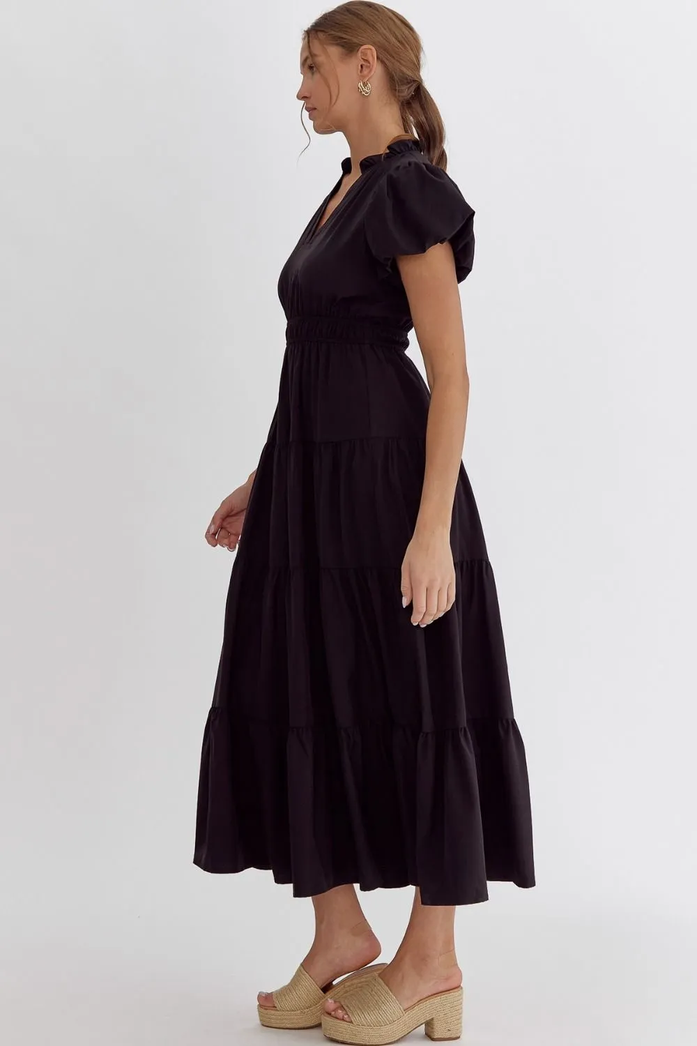 Fall Inspiration Black Maxi Dress