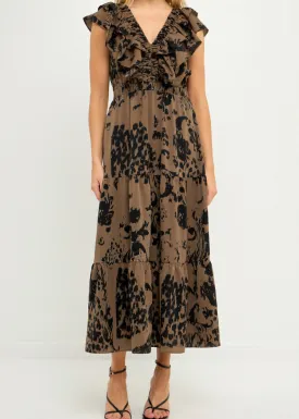 ***FINAL SALE*** Amina Ruffle Sleeve Maxi Dress