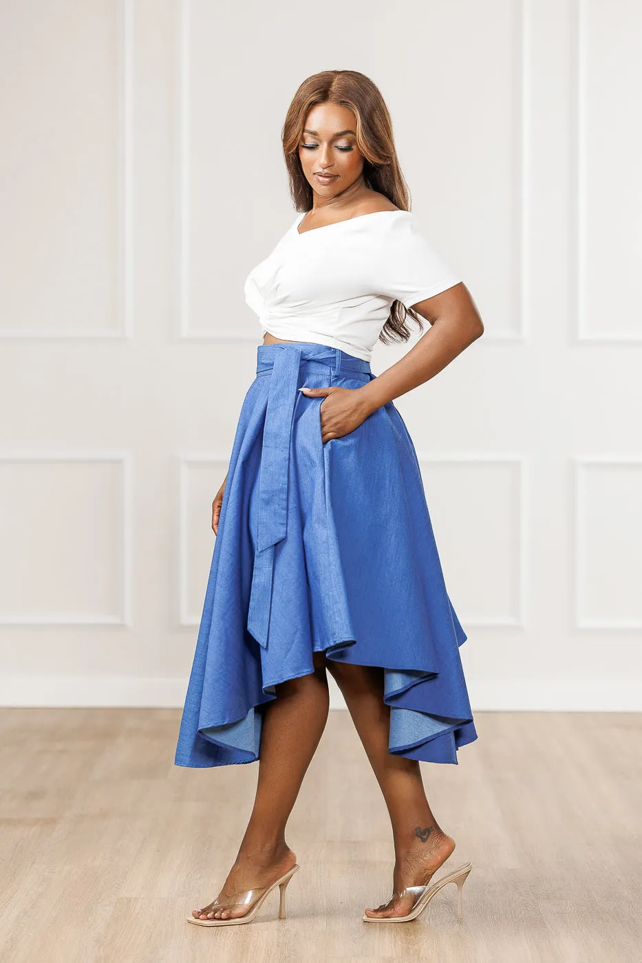 FINAL SALE - Evy High-Low Hem Skirt