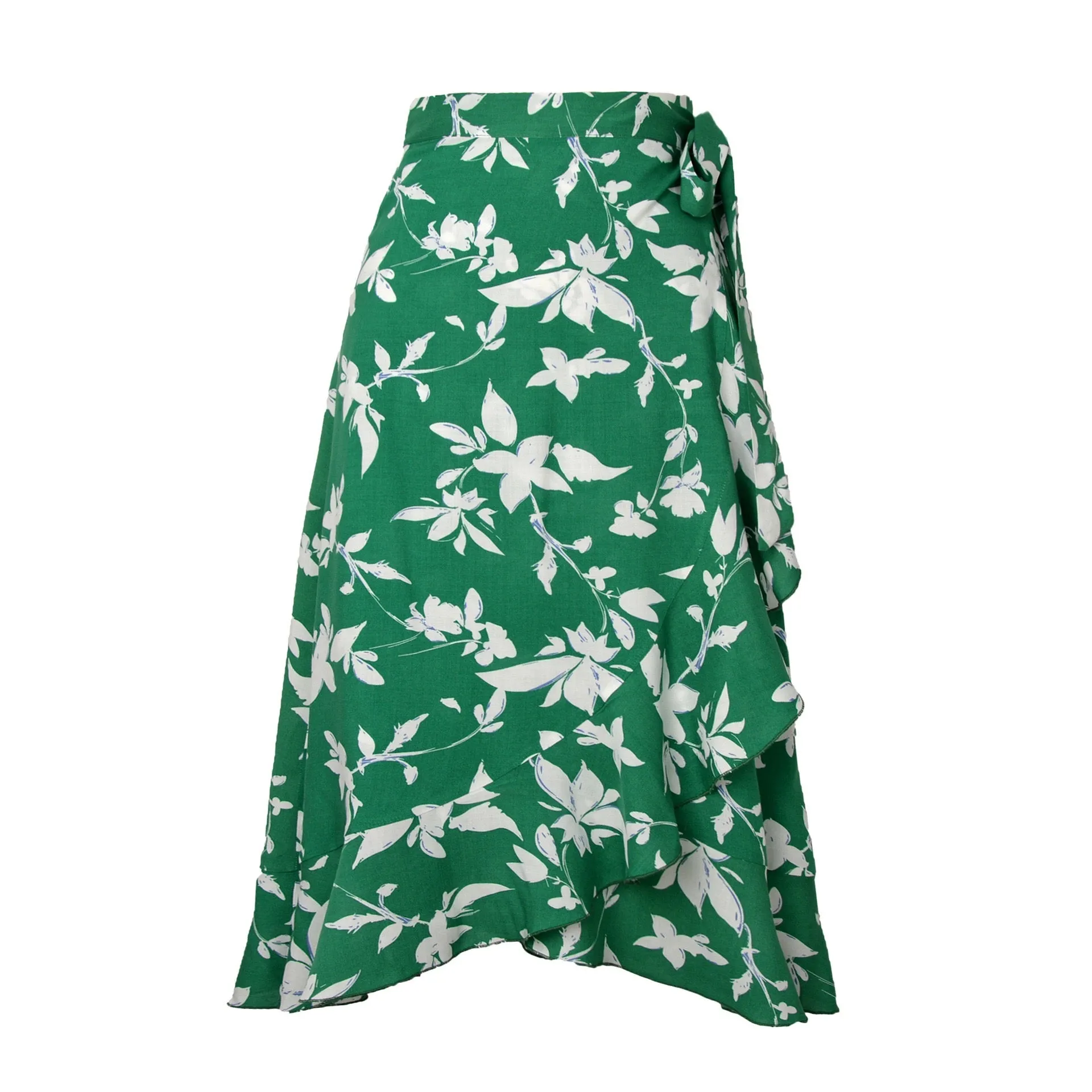 Floral Belted High Waist A line  Short Skirt