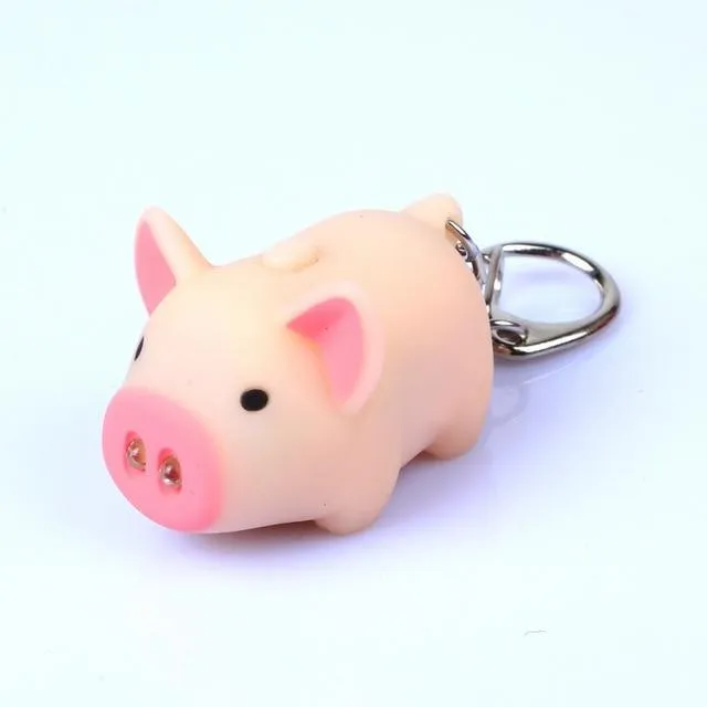 Flying or Standing Key-chain Light Piggies!  Makes Noise for Emergencies Too!*