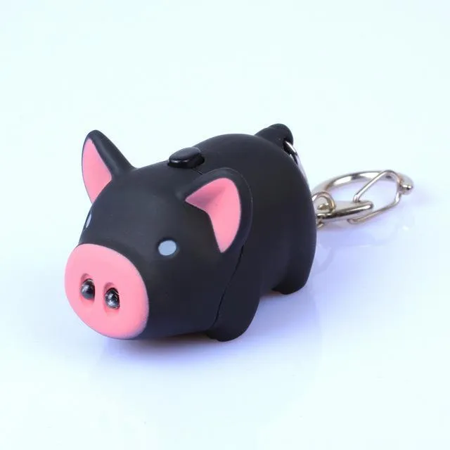 Flying or Standing Key-chain Light Piggies!  Makes Noise for Emergencies Too!*