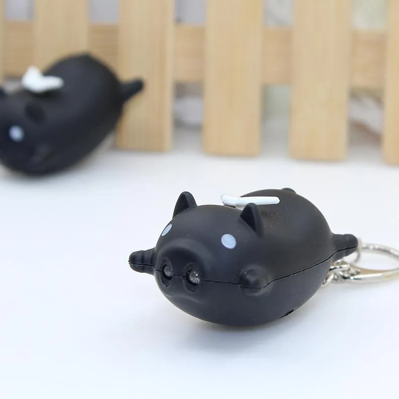 Flying or Standing Key-chain Light Piggies!  Makes Noise for Emergencies Too!*