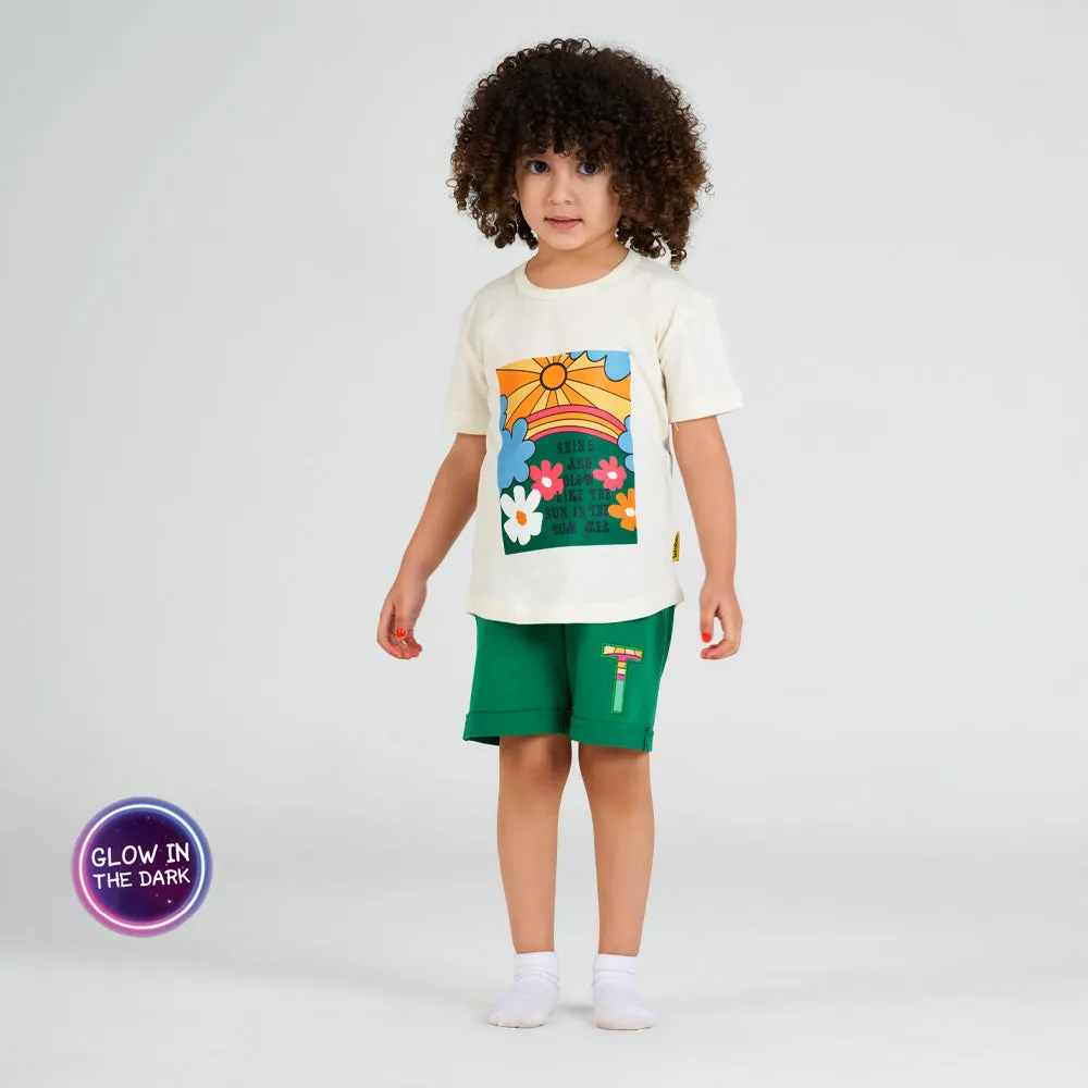 Girls long sleeve pajama offwhite