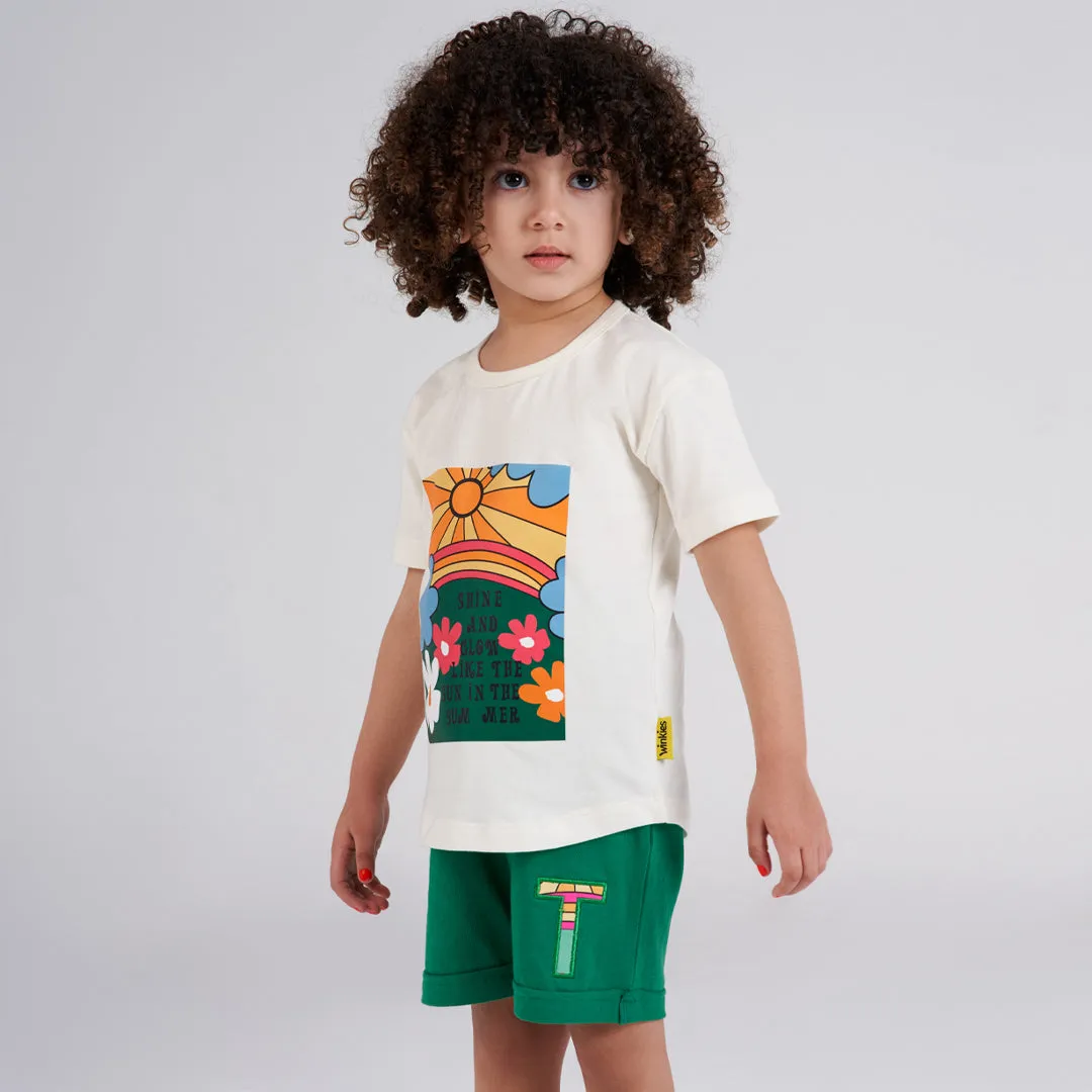 Girls long sleeve pajama offwhite