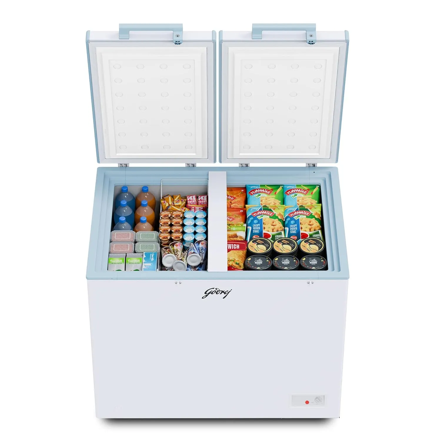 Godrej DH ESNCH 325D 2HCNP RW 302 L Double Door Convertible Deep Freezer, White