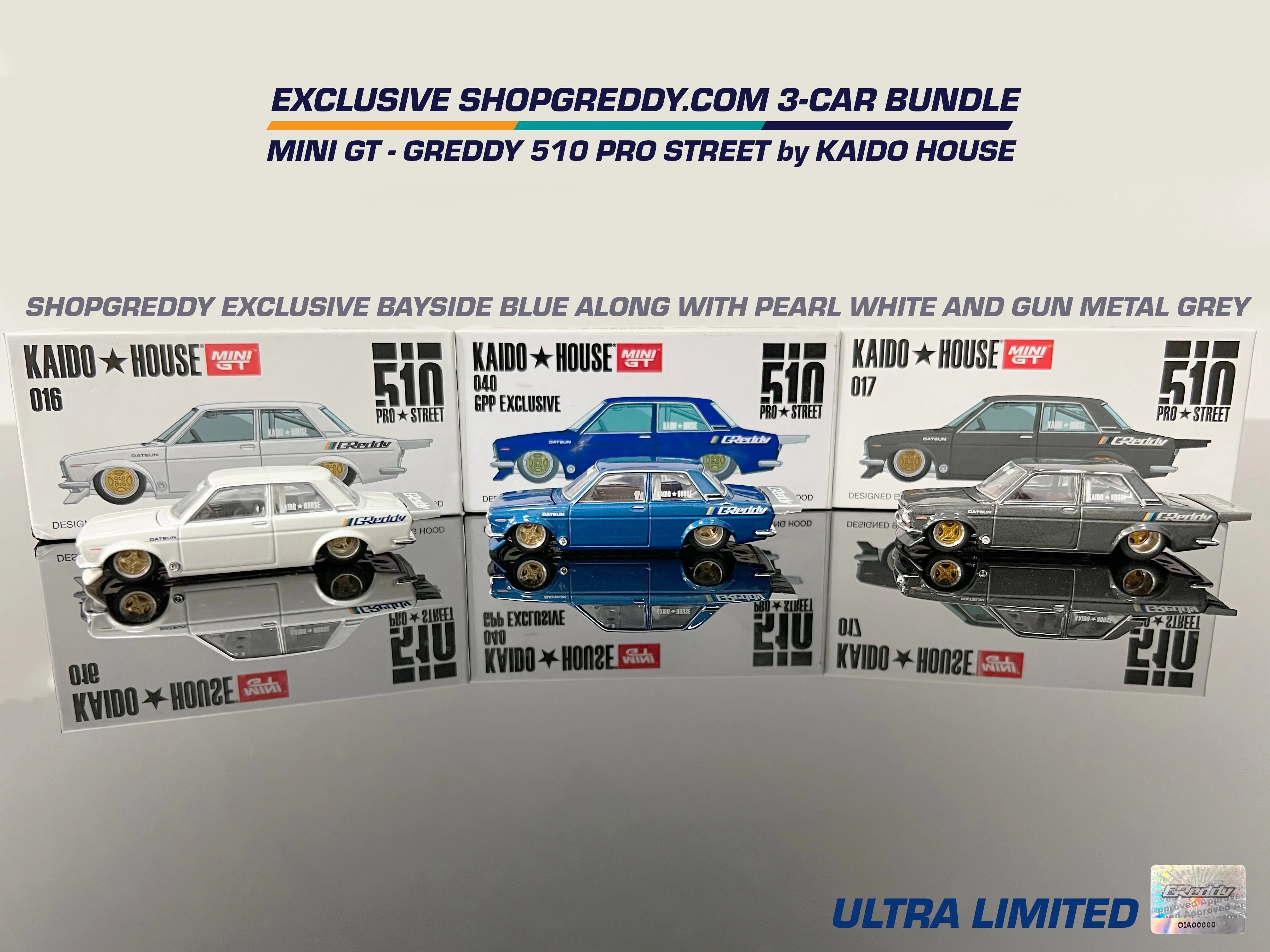 GPP Exclusive, Limited GReddy Datsun 510 Kaido Pro Street - Bay-side Blue - SOLD OUT!