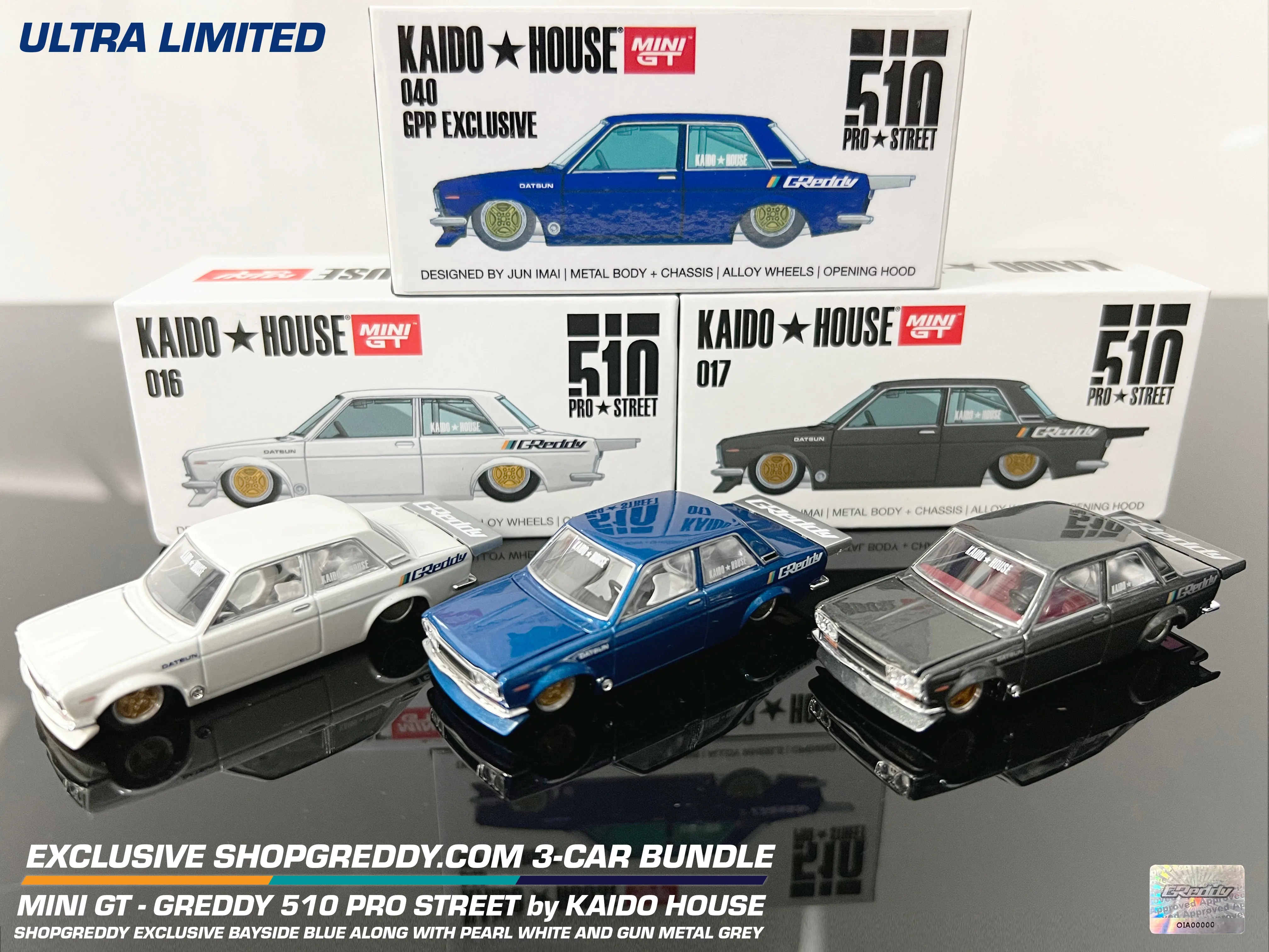 GPP Exclusive, Limited GReddy Datsun 510 Kaido Pro Street - Bay-side Blue - SOLD OUT!