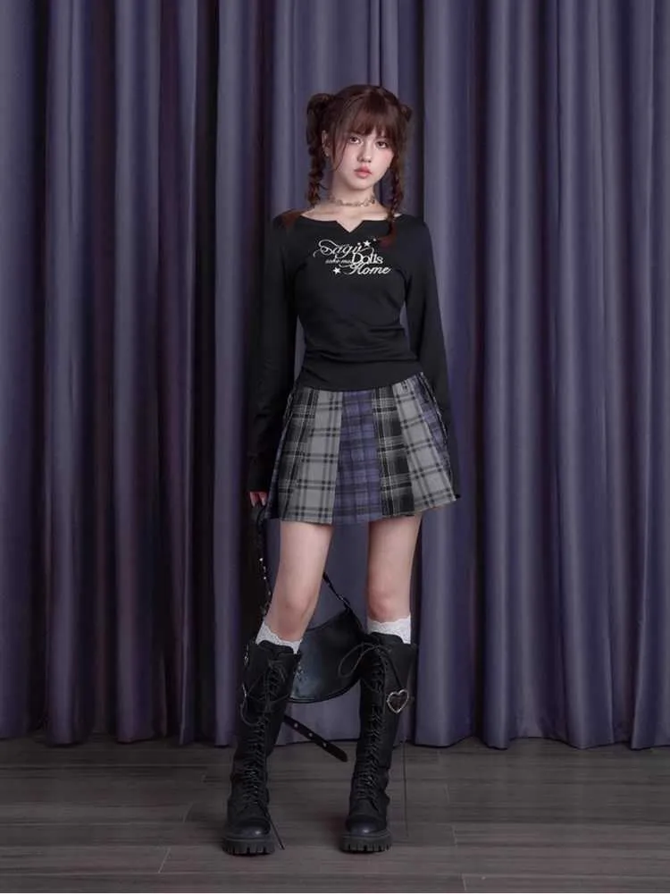 High waist pleated skirt【s0000010672】