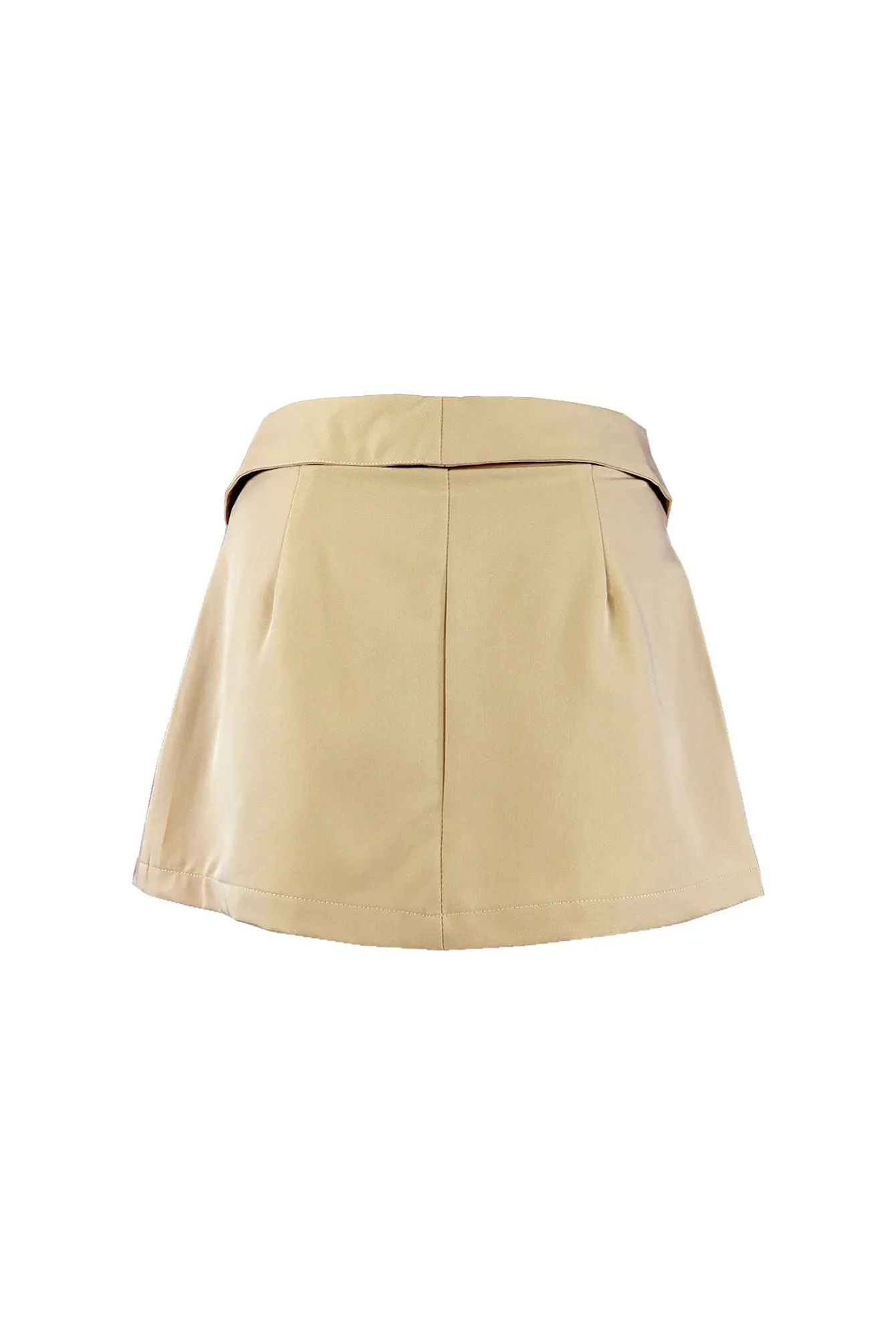 Irish Cream Pleated Mini Skort