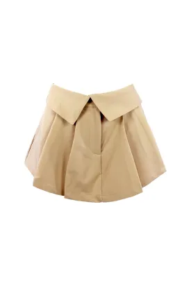 Irish Cream Pleated Mini Skort