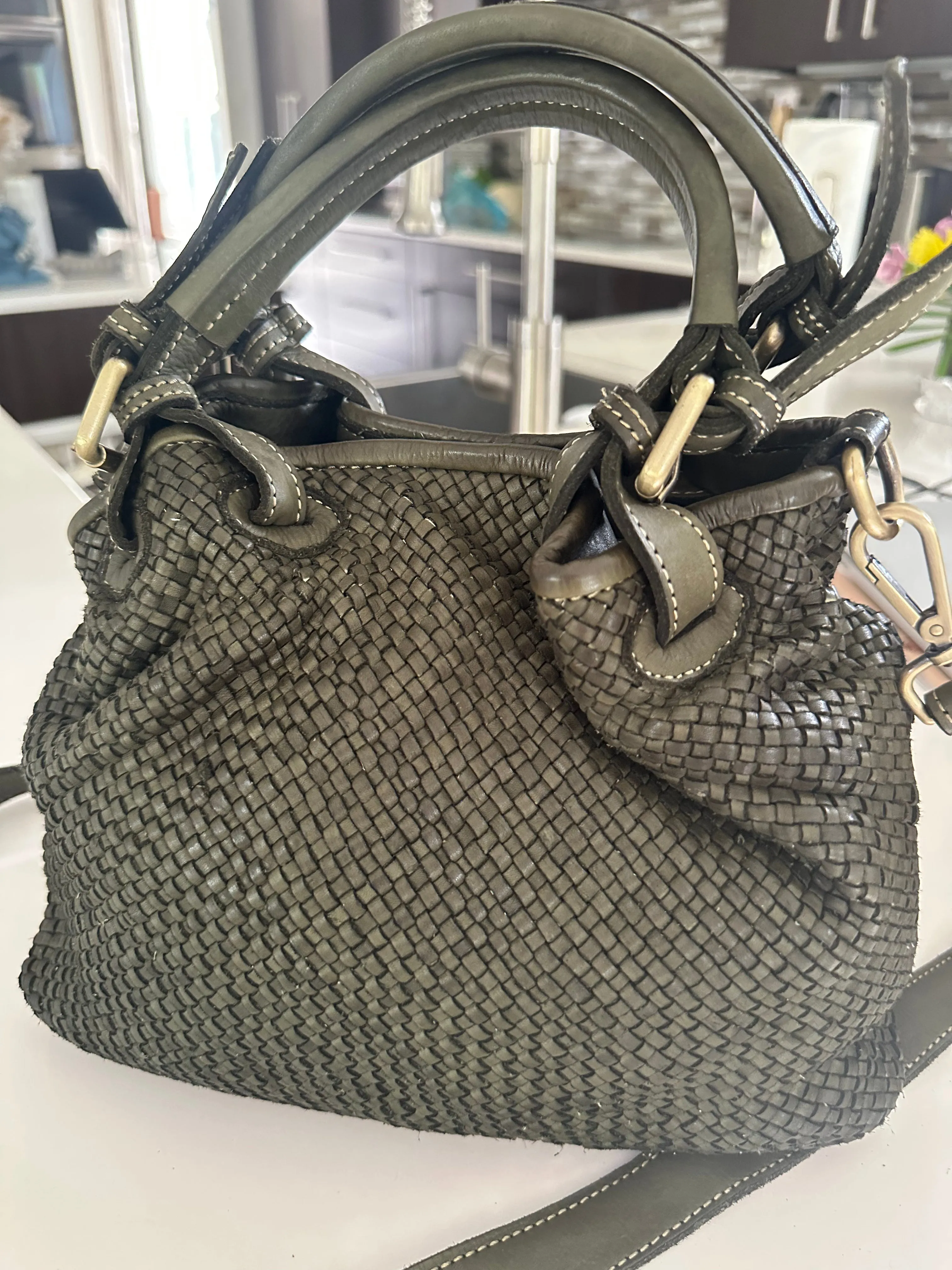 Italian Woven Capri Handbag