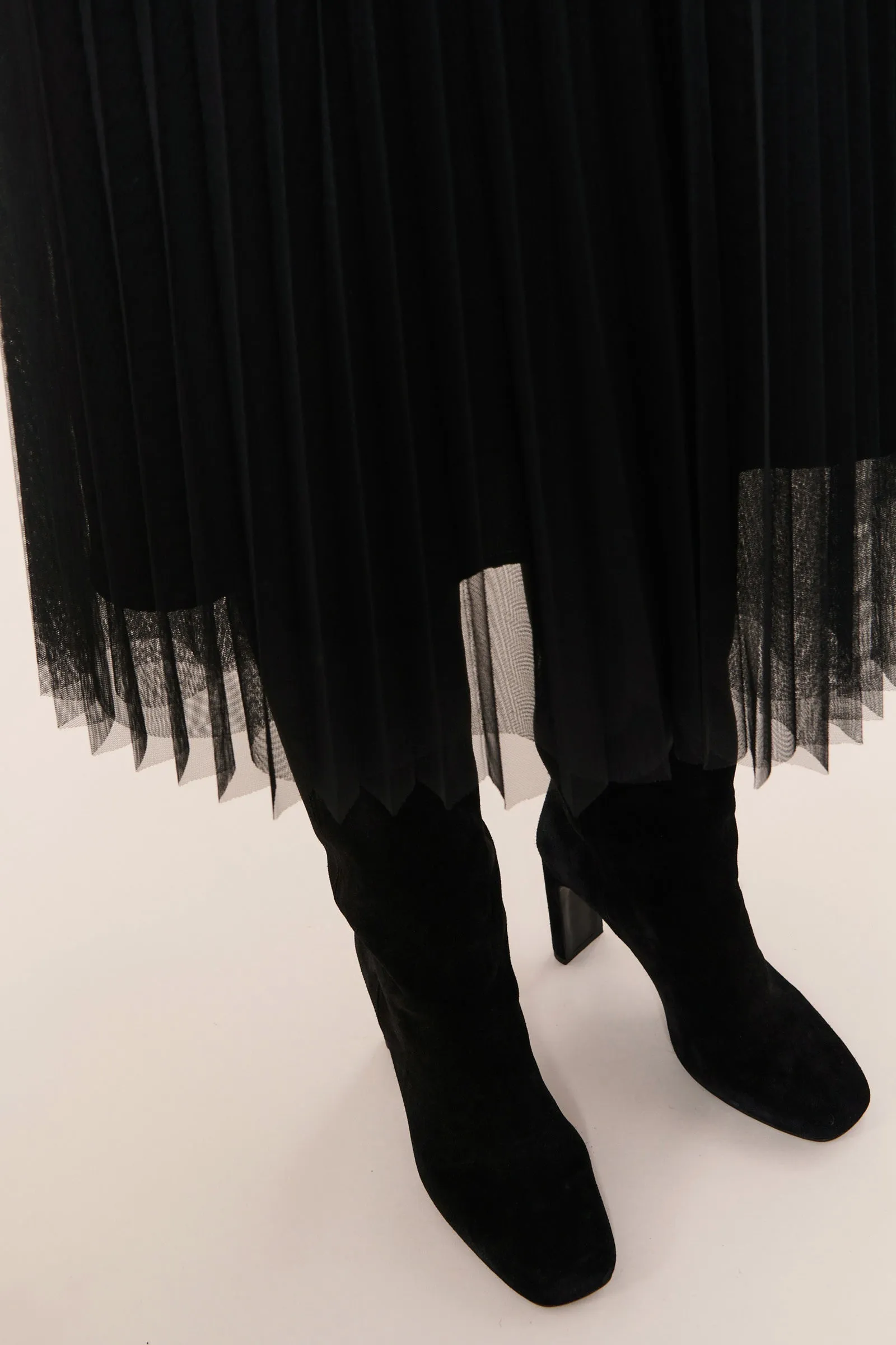 Juillet Pleated Tulle Skirt