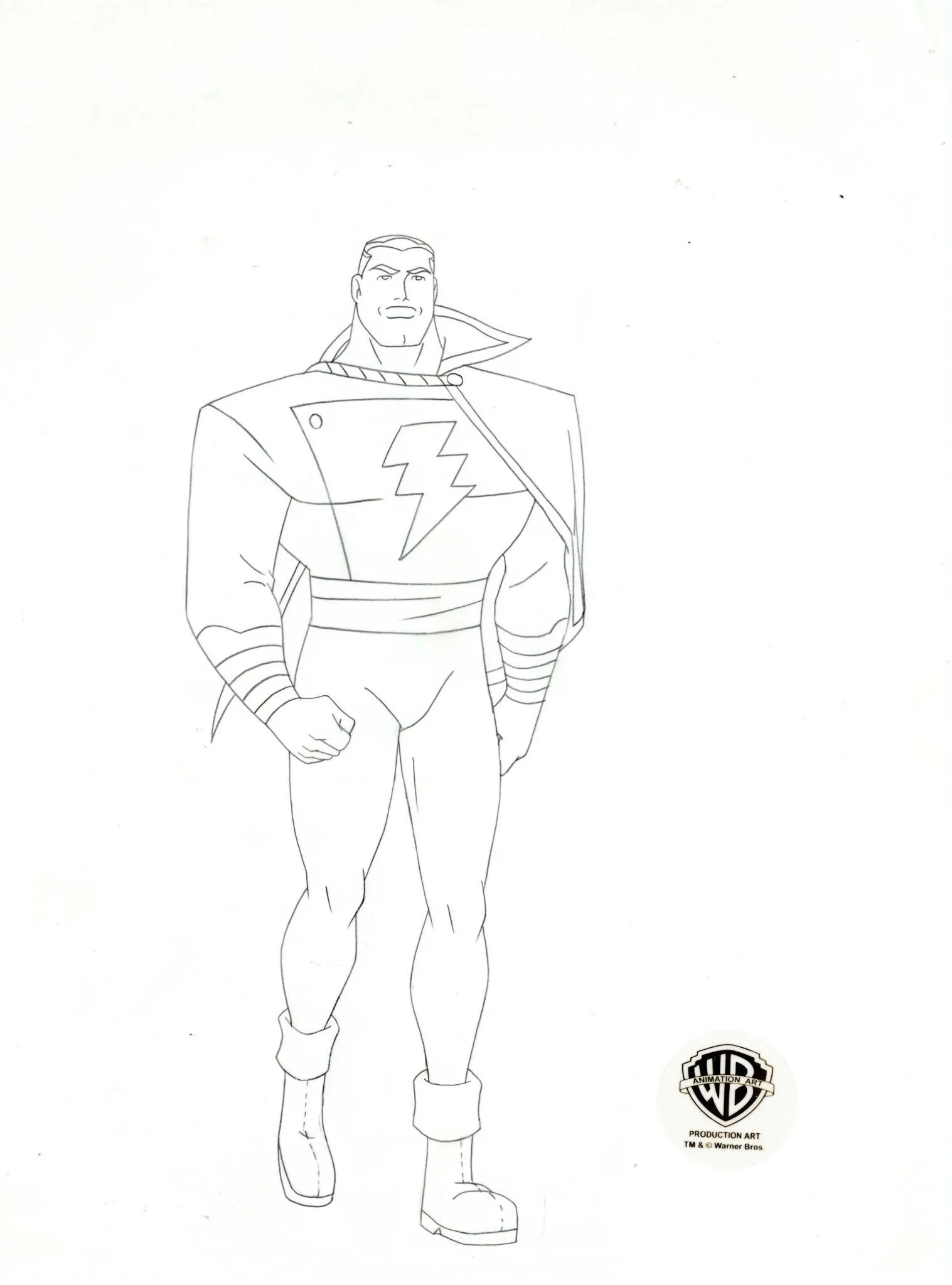 Justice League Unlimited Original Production Drawing: Captain Marvel