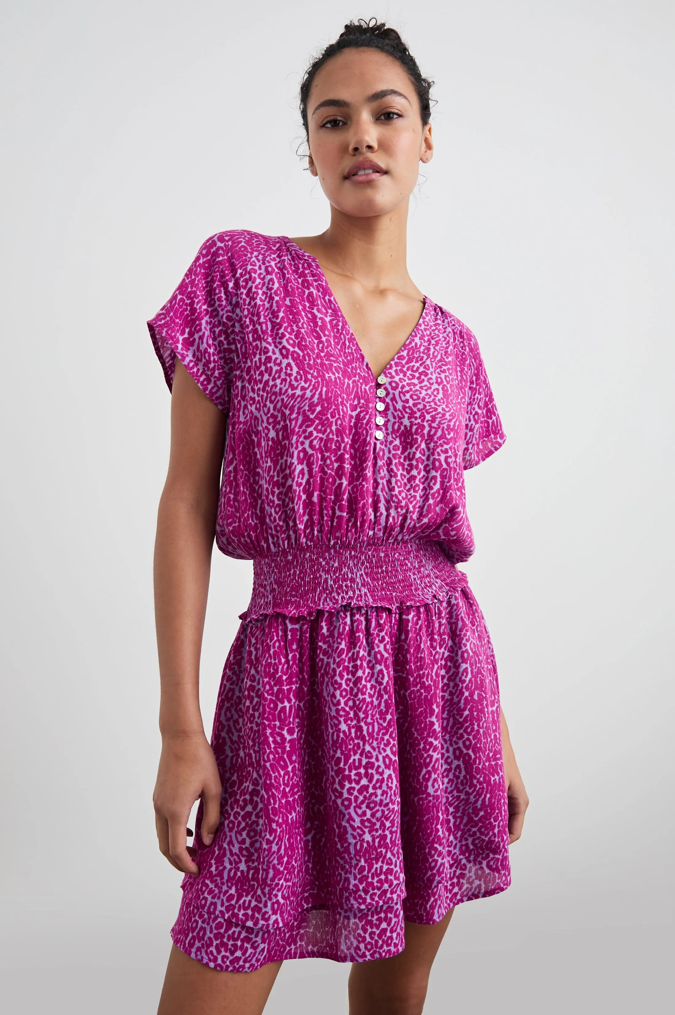KARLA DRESS - MAGENTA CHEETAH