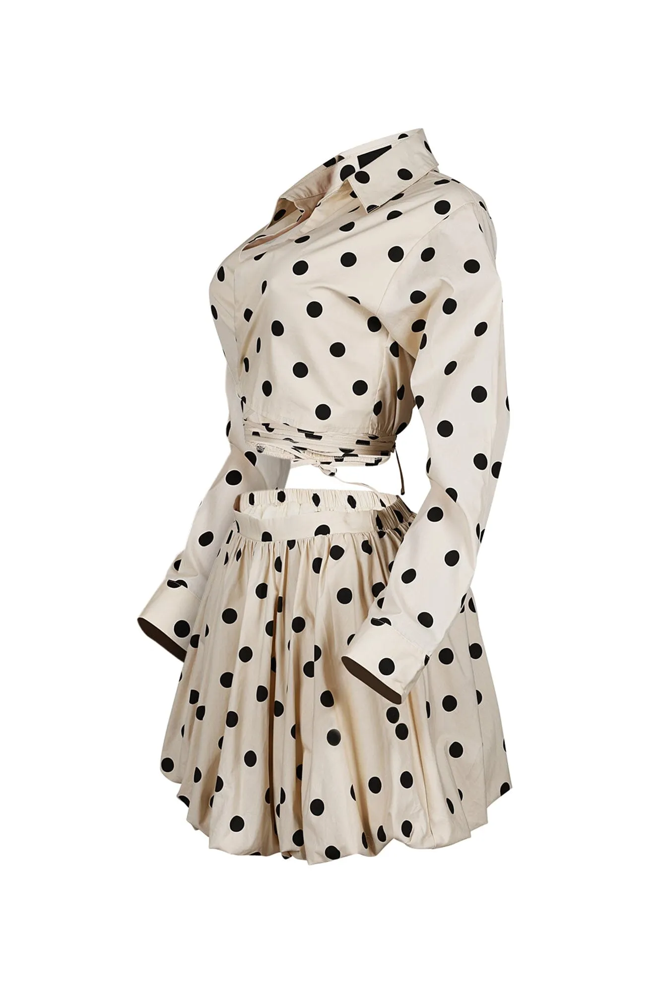 Kiara Polka Dot Top & Skirt SET