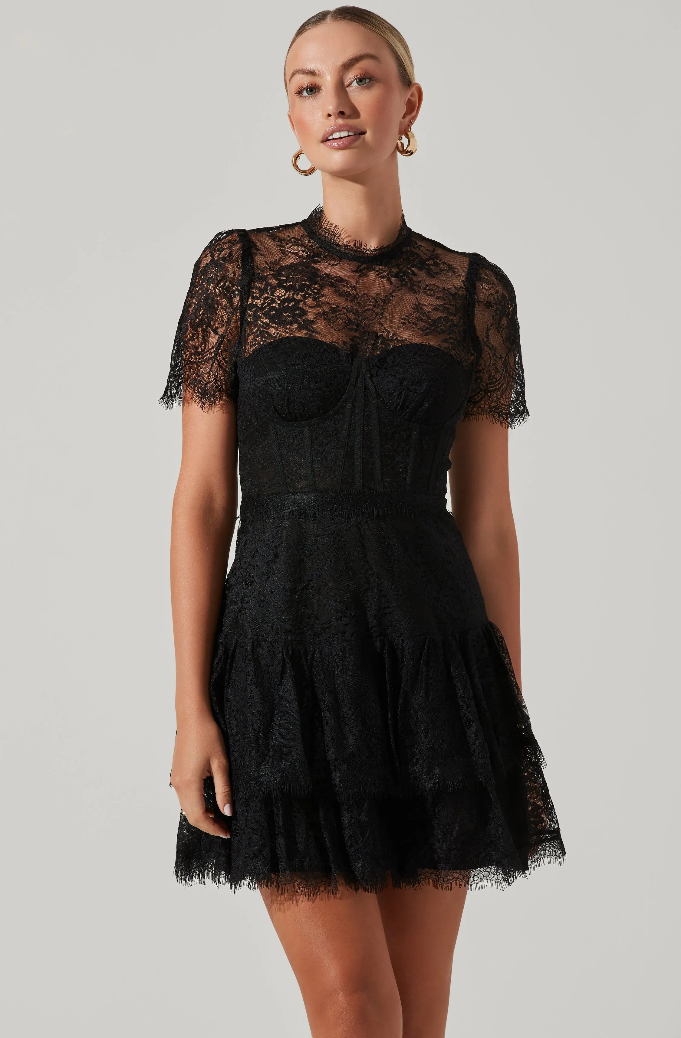 Leilani Lace Bustier Mini Dress