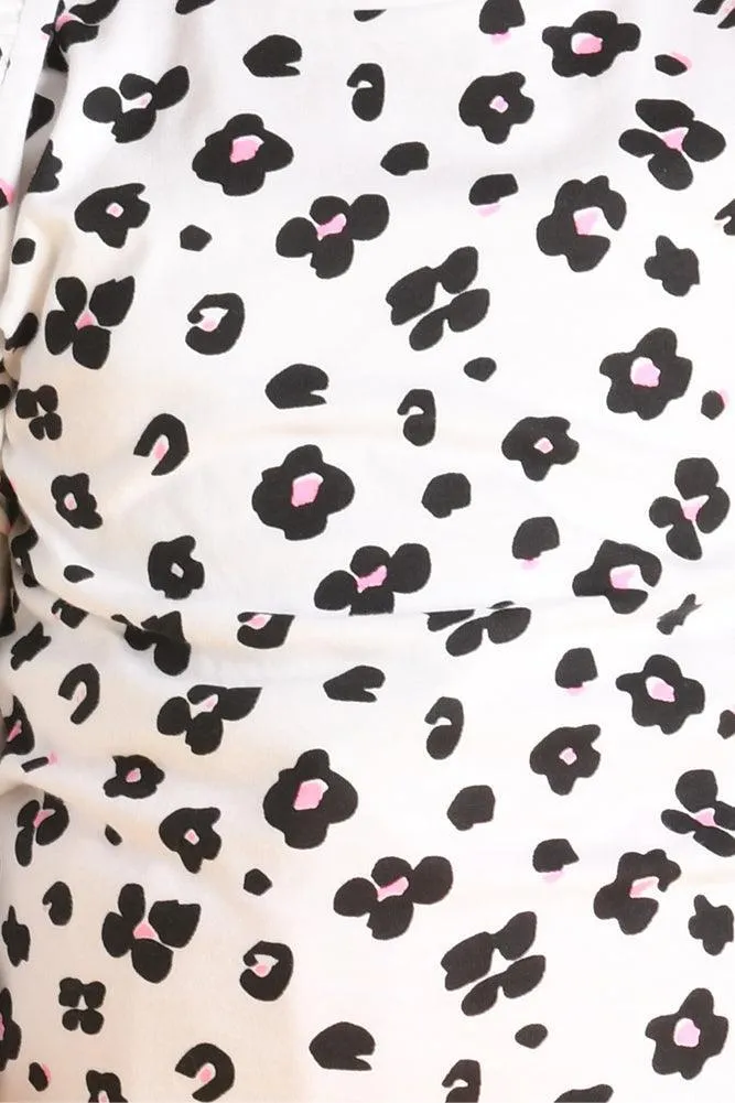 LEOPARD LONG SLEEVE T-SHIRT - WHITE