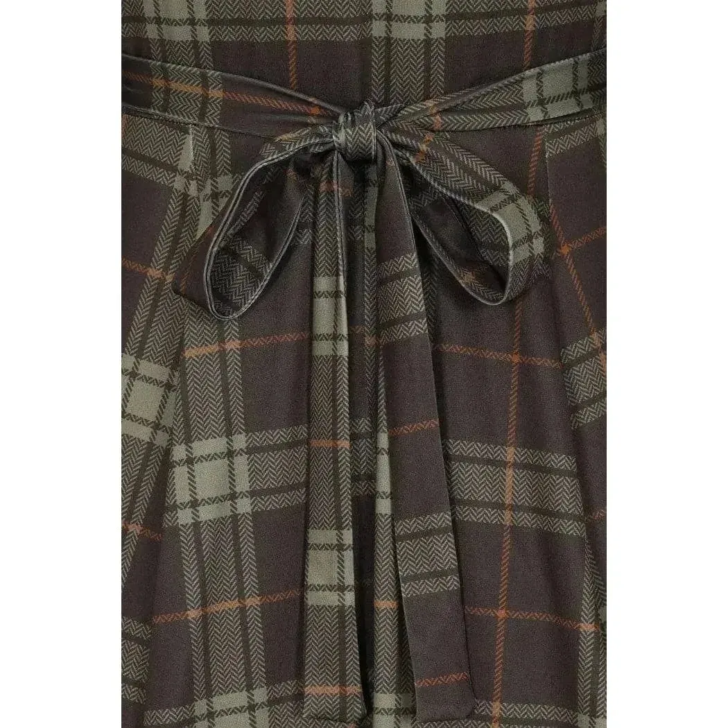 Lyra Dress - Green Tartan