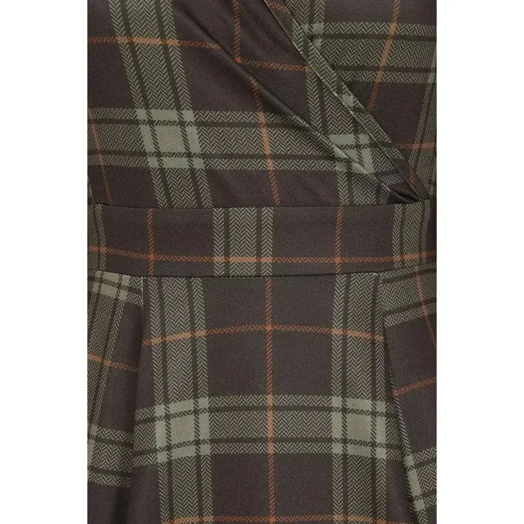 Lyra Dress - Green Tartan