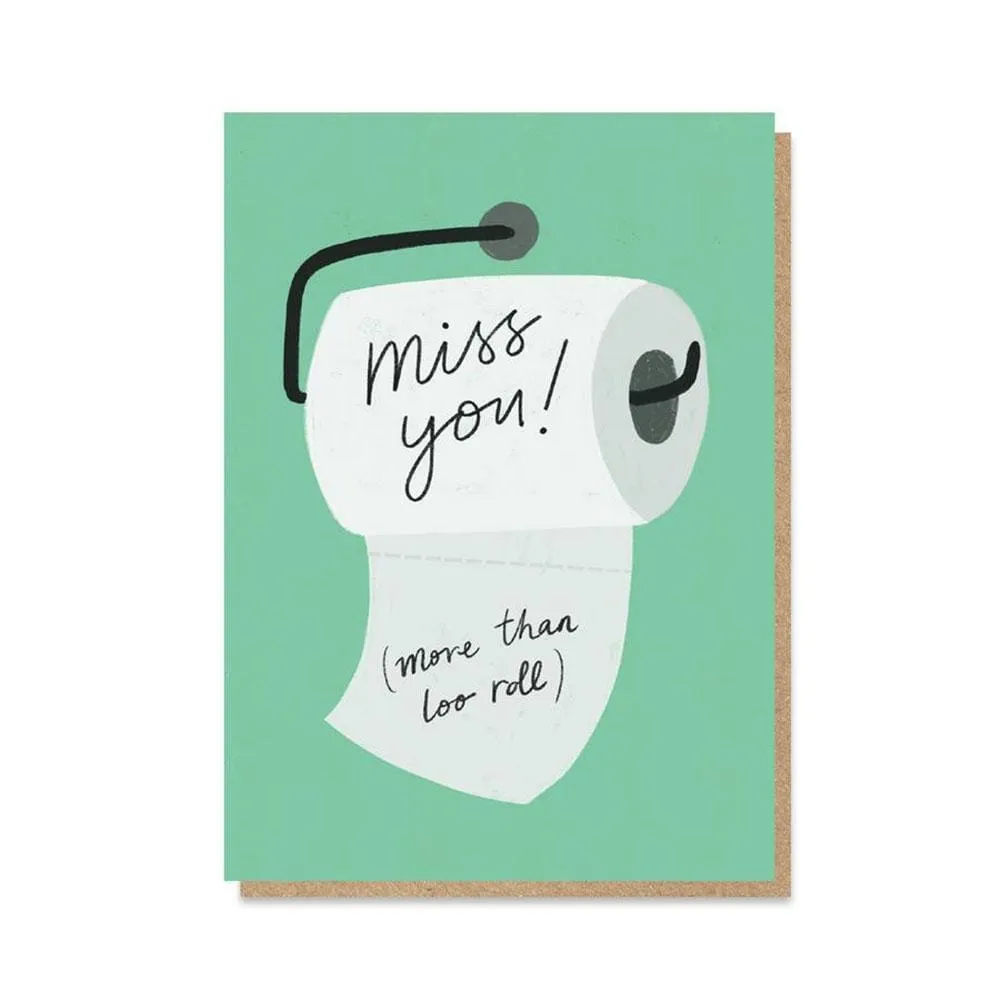 'Miss You More Than Loo Roll' NHS Charity Greetings Card