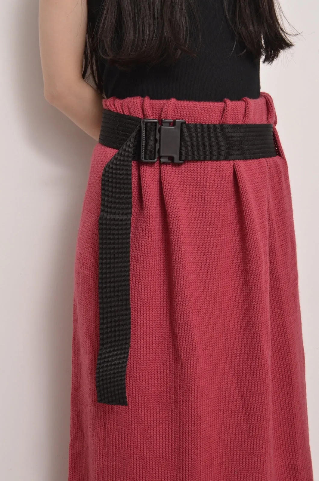 MUFFLER WRAP SKIRT/ROSE