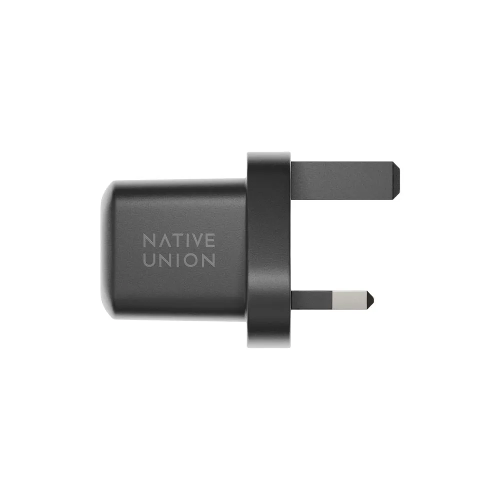 NATIVE UNION Bundle Fast GaN Charger 30W & 1.2M C To C Cable Black Cosmos