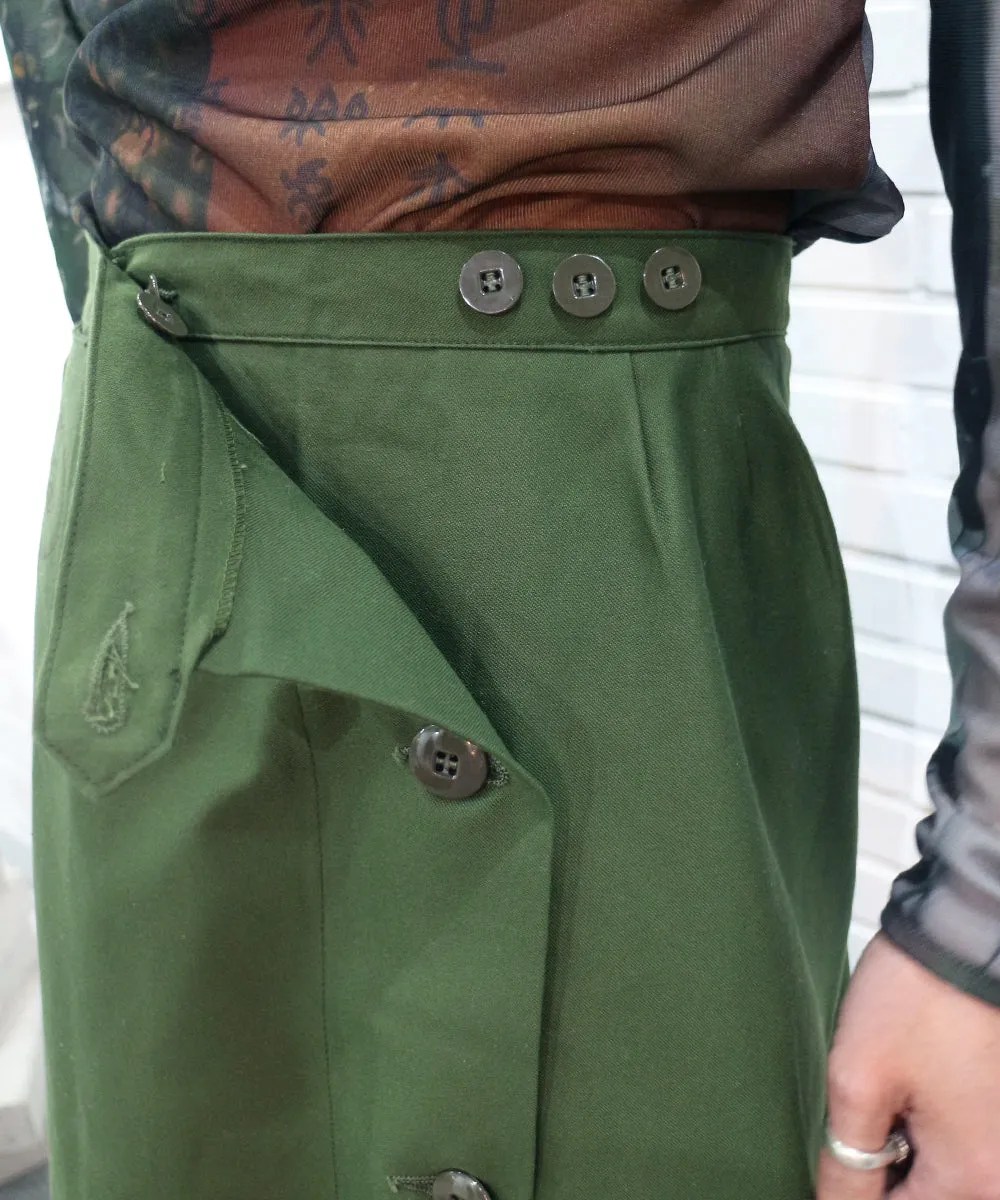 NEW REMAKE MILITARY WRAP SKIRT